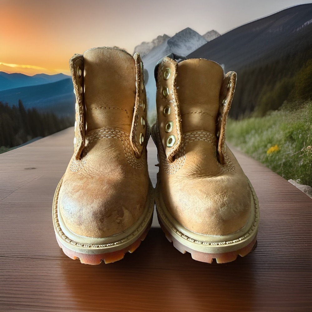 Timberland Premium 6" Waterproof Boots Toddler Size 5 Wheat Leather 12809